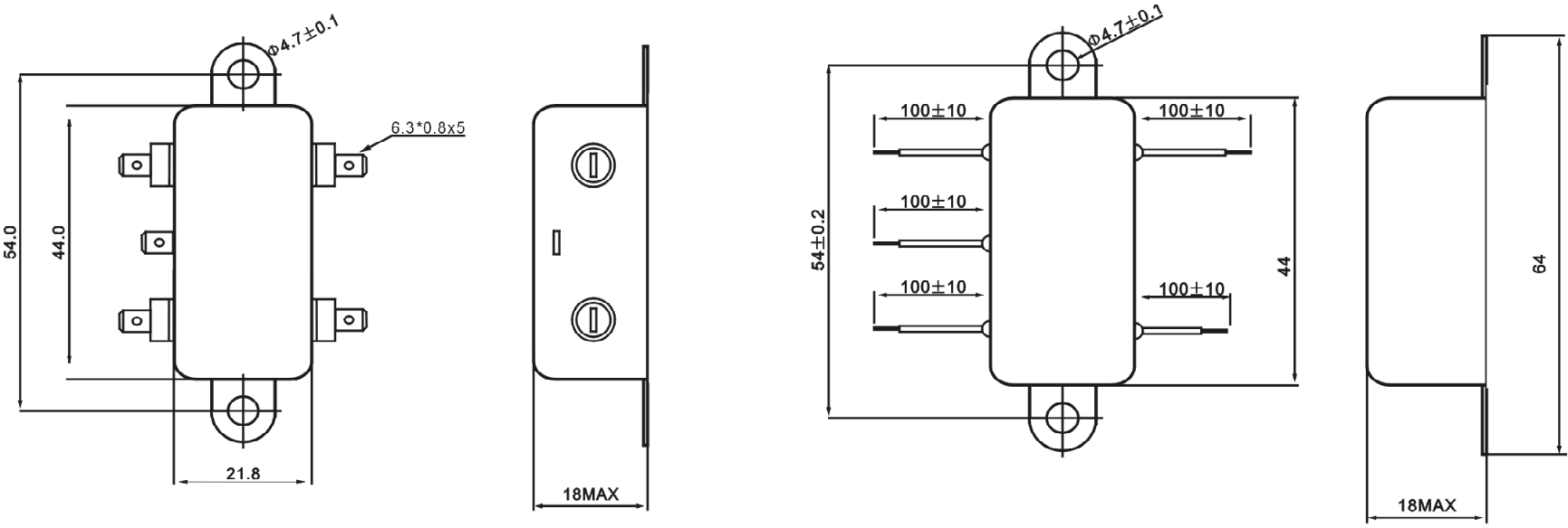 Filtres de soroll de potència EMI de la sèrie DAA1 (3)